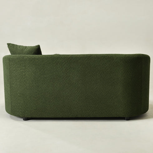 Susie Green Bouclé Loveseat Couch | Stylish Green Bouclé Loveseat | Kinwell Furniture | 2-Seater Sofas for Apartments