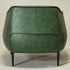 Kadar Leather Barrel Chair-Green Modern Leather Chair | Accent Chairs | Kinwell Furniture | Barrel Chairs