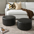Elof Faux Leather Ottoman - Chic Accent Ottoman | 18” and 24” Sizes | Kinwell Furniture | Functional Living Room Piece