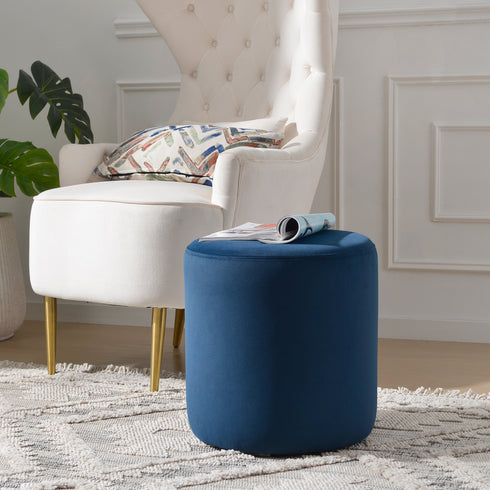 Elof Velvet Ottoman - Foot Ottoman | Pouf Ottoman | Kinwell Furniture | Modern Poufs