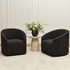 Susie Bouclé Swivel Barrel Chair - Dark Gray Modern Swivel Chair | Swivel Accent Chairs | Kinwell Furniture | Swivel Armchairs