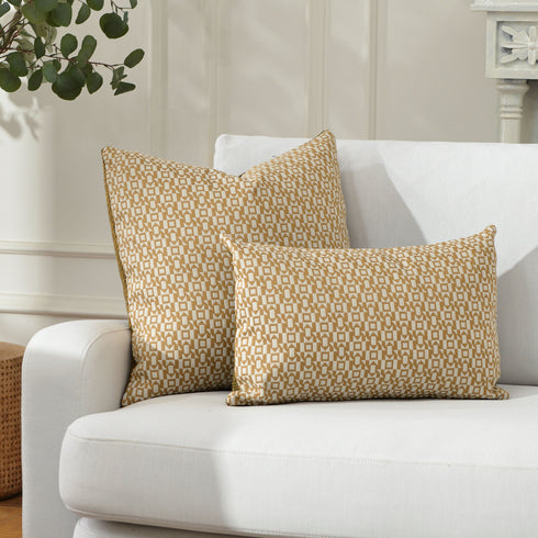 Maurice Two-Tone Textured Throw Pillow