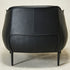 Kadar Leather Barrel Chair-Black Modern Leather Chair | Accent Chairs | Kinwell Furniture | Barrel Chairs