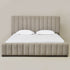 Agnes Linen Platform Bed - Beige / Gray Upholstered Bed | Queen & King Platform Beds | Kinwell Furniture | Modern Linen Bed Frames