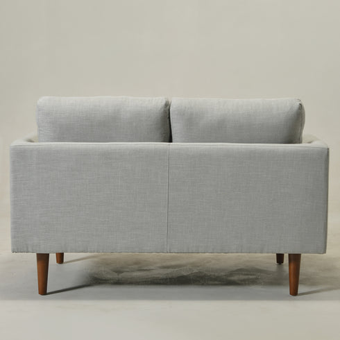 Gray Upholstered Loveseat – Albert Loveseat Sofa | 2-Seater Couch | Kinwell Furniture | Mid-Century Modern, Timeless Design
