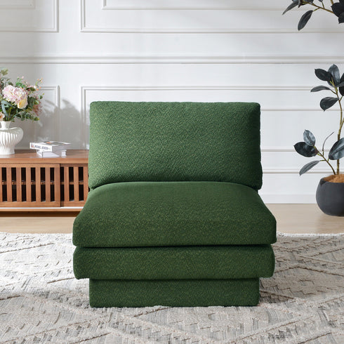 Montyne Bouclé Armless Chair - Accent Chair | Decorative Accent Chairs | Kinwell Furniture | Modern Accent Chairs