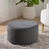 Elof Velvet Ottoman - Dark Gray Fabric Ottoman | Decorative Ottoman | Kinwell Furniture | Modern Ottoman Furniture