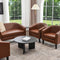 Logan Faux Leather Tufted Loveseat | Fabric Loveseat Couch | Kinwell Furniture | Modern Loveseats & Comfortable Loveseat Sofa Couches