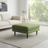 Albert Linen Blend Ottoman – Footrest & Pouf | Living Room Accent Seat | Kinwell Furniture | Contemporary Ottoman | Green