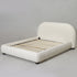 Harriet Boucle Platform Bed with Wood Legs
