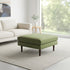 Albert Linen Blend Ottoman – Footrest & Pouf | Living Room Accent Seat | Kinwell Furniture | Contemporary Ottoman | Green