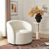 Everitte Bouclé Swivel Barrel Chair - Cozy Swivel Chair | Swivel Armchairs | Kinwell Furniture | Living Room Swivel Chairs