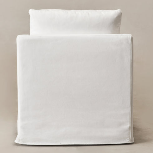 Charles Slipcover Swivel Barrel Chair – Pure White Modern Swivel Chair | Slipcover Swivel Chairs | Kinwell Furniture | Swivel Armchairs