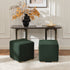 Bouclé Square Ottoman – Green Modern Footstool | Small Upholstered Ottomans | Kinwell Furniture | Minimalist Cube Poufs