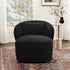 Laura Bouclé Swivel Barrel Chair - Black Swivel Accent Chair | Living Room Swivel Chairs | Kinwell Furniture | Best Swivel Chairs