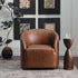 Susie Leather Swivel Barrel Chair - Cozy Swivel Chair | Swivel Armchairs | Kinwell Furniture | Living Room Swivel
