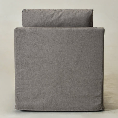 Charles Slipcover Swivel Barrel Chair – Slate Gray Modern Swivel Chair | Slipcover Swivel Chairs | Kinwell Furniture | Swivel Armchairs