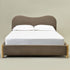 Dorothy Linen Platform Bed with Headboard – Teddy Brown Modern Upholstered Queen Bed Frame | Platform Beds | Kinwell Furniture | Bedroom Bed Frame