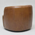 Ashlie Leather Swivel Barrel Chair - Brown Modern Swivel Chair | Swivel Accent Chairs | Kinwell Furniture | Swivel Armchairs