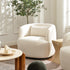 Ashlie Chenille Swivel Barrel Chair - Beige Modern Swivel Chair | Swivel Accent Chairs | Kinwell Furniture | Swivel Armchairs
