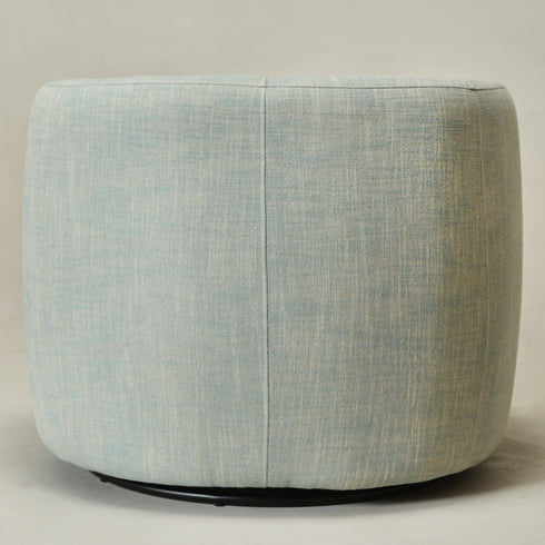 Ashlie Linen Swivel Barrel Chair - Light Green Modern Swivel Chair | Swivel Accent Chairs | Kinwell Furniture | Swivel Armchairs