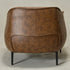 Kadar Leather Barrel Chair-Coffee Modern Leather Chair | Accent Chairs | Kinwell Furniture | Barrel Chairs
