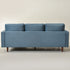 Tiziano Tufted 2-Piece Sectional Sofa – Blue Velvet Reversible Chaise Couch with Accent Pillows | Mid-Century Modern L-Shaped Sofa | Kinwell Furniture