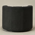 Wilton Bouclé Swivel Barrel Chair - Black Petal Back Modern Swivel Chair | Swivel Accent Chairs | Kinwell Furniture | Swivel Armchairs