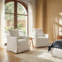 Eliza Slipcover Swivel Barrel Chair – White Swivel Armchair | Washable Slipcover Chair | Kinwell Furniture | Cozy Lounge Chair