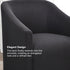 Rafa Performance Dining Chair with Casters �Padded Dining Chair with Arms | Chairs for Formal Dining Room | Kinwell Furniture | Soft Performance Fabric