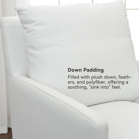 Sean Performance Dining Chair with Casters - Ivory Padded Dining Chair | Dining Chairs with Casters | Kinwell Furniture | Top Performing Dining