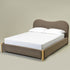 Dorothy Linen Platform Bed with Headboard – Teddy Brown Modern Upholstered Queen Bed Frame | Platform Beds | Kinwell Furniture | Bedroom Bed Frame