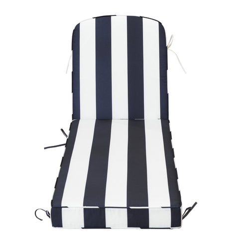 Ranu Extra Thick Outdoor Cushion Set – Black Striped Patio Chair Cushions | Outdoor Seat & Back Cushions | Weather-Resistant Outdoor Cushions | Kinwell Furniture