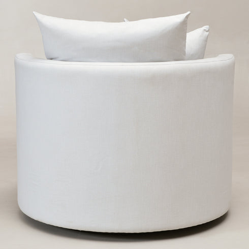 Kurt Down Swivel Barrel Chair - Modern Swivel Chair | Swivel Accent Chairs | Kinwell Furniture | Swivel Armchairs