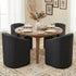 Rafa Performance Dining Chair with Casters | Padded Dining Chair with Arms | Chairs for Formal Dining Room | Kinwell Furniture | Soft Performance Fabric