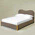 Dorothy Linen Platform Bed with Headboard – Teddy Brown Modern Upholstered Double Bed Frame | Platform Beds | Kinwell Furniture | Bedroom Bed Frame