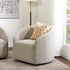 Susie Bouclé Swivel Barrel Chair - Cozy Swivel Chair | Swivel Armchairs | Kinwell Furniture | Living Room Swivel Chairs