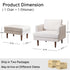 Upholstered Armchair – Ivory Square Arm Accent Chair | Performance Fabric Armchair | Kinwell Furniture | Scandinavian, Timeless Design