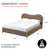 Dorothy Linen Platform Bed with Headboard – Teddy Brown Modern Upholstered Queen Bed Frame | Platform Beds | Kinwell Furniture | Bedroom Bed Frame