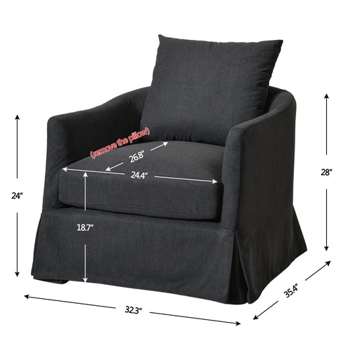 Eliza Slipcover Swivel Barrel Chair
