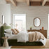 Harriet Vevlet Platform Bed with Wood Legs