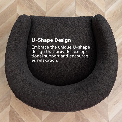 Susie Bouclé Swivel Barrel Chair - Swivel Side Chair | Stylish Swivel Chairs | Kinwell Furniture | Swivel Chairs for Living Room