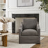 Charles Slipcover Swivel Barrel Chair – Slate Gray Modern Swivel Chair | Slipcover Swivel Chairs | Kinwell Furniture | Swivel Armchairs