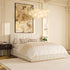 Agnes Bouclé Bed Frame with Headboard-White Modern Bed Frame | Platform Beds | Kinwell Furniture | Bedroom Bed Headboard