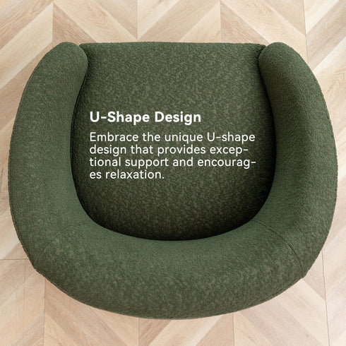 Susie Bouclé Swivel Barrel Chair - Swivel Side Chair | Stylish Swivel Chairs | Kinwell Furniture | Swivel Chairs for Living Room