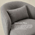 Laura Bouclé Swivel Barrel Chair - Gray Modern Swivel Chair | Swivel Accent Chairs | Kinwell Furniture | Swivel Armchairs