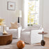 Clara Linen Slipcover Swivel Chair