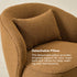 Laura Bouclé Swivel Barrel Chair - Brown Modern Swivel Chair | Swivel Accent Chairs | Kinwell Furniture | Swivel Armchairs