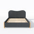 Dorothy Bed Frame with Headboard – Dark Gray Modern Full Bed Frame | Platform Beds | Kinwell Furniture | Bedroom Bed Headboard