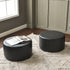 Elof Faux Leather Ottoman - Minimalist Design Ottoman | Space-Saving Pouf | Kinwell Furniture | Elegant Home Decor